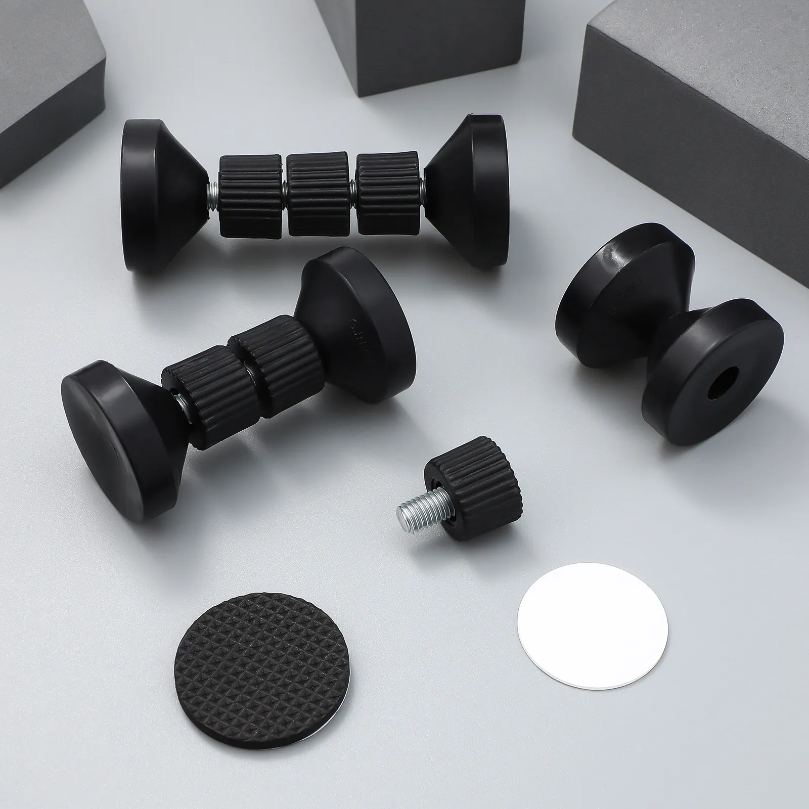 4Pcs Adjustable Headboard Stoppers for Wall Bed Frame Stabilizer Anti-Shake Threaded Bed Stopper Noise Reduction Fixing Tool