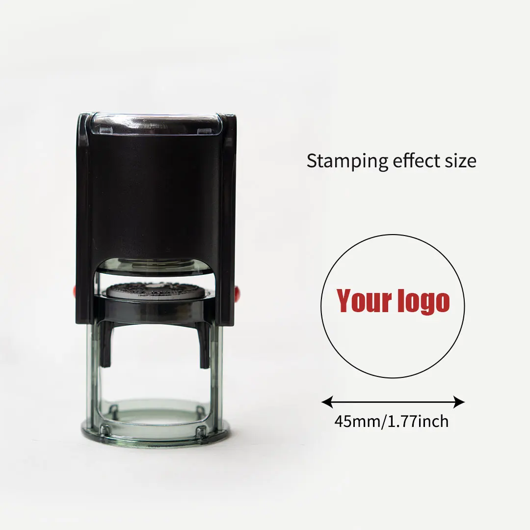 

Custom Self Stamp - Custom Image/Portrait/Logo - Personalized - Scrapbook Portrait Custom Stamp - Round - Gift - Black Ink