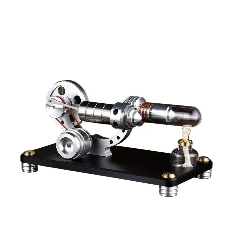 B-M Experimental Physics Black Engine DIY Micro External Combustion Engine Model Engine M14-03-L Toy