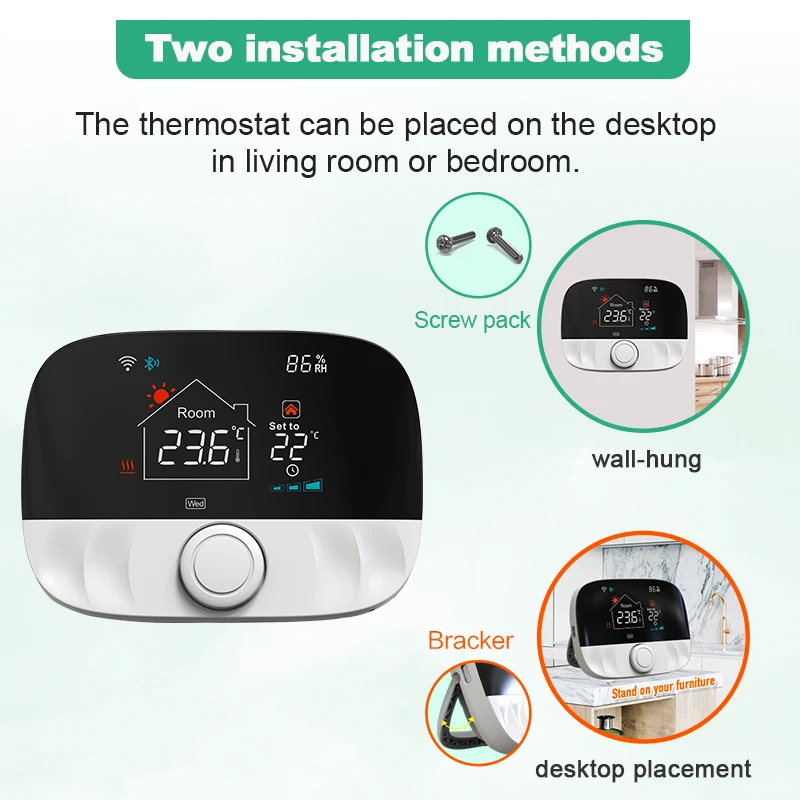 Tuya Wifi Wireless Thermostat Gas Boiler Battery Operated Wifi Thermostat Smart Life Thermostat  Digital Temperature Controller