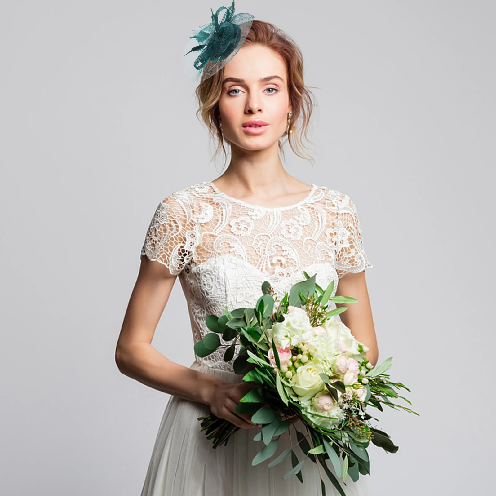 

Fascinator Mesh Headband Women Wedding Bridal Hair Accessories Tea Party Headdress Bride Banquet Hairpiece Tea Party Headpiece