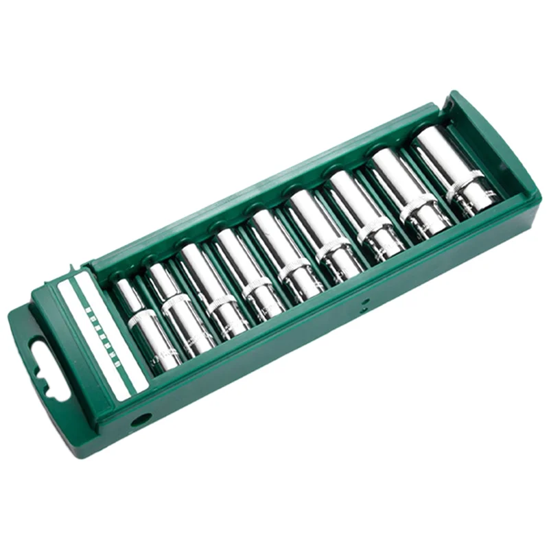 9 Pieces Of 3/8Inch External Socket Long Hexagon Socket Sleeve Combined Ratchet Wrench Tool