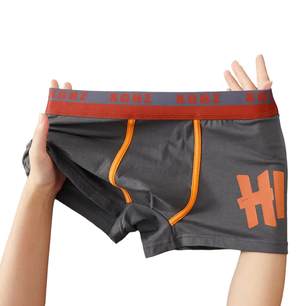 Bañadores de algodón suave, ropa interior transpirable, informal, uso diario, tela de algodón 90, nuevo estado, patrón de estampado de letras