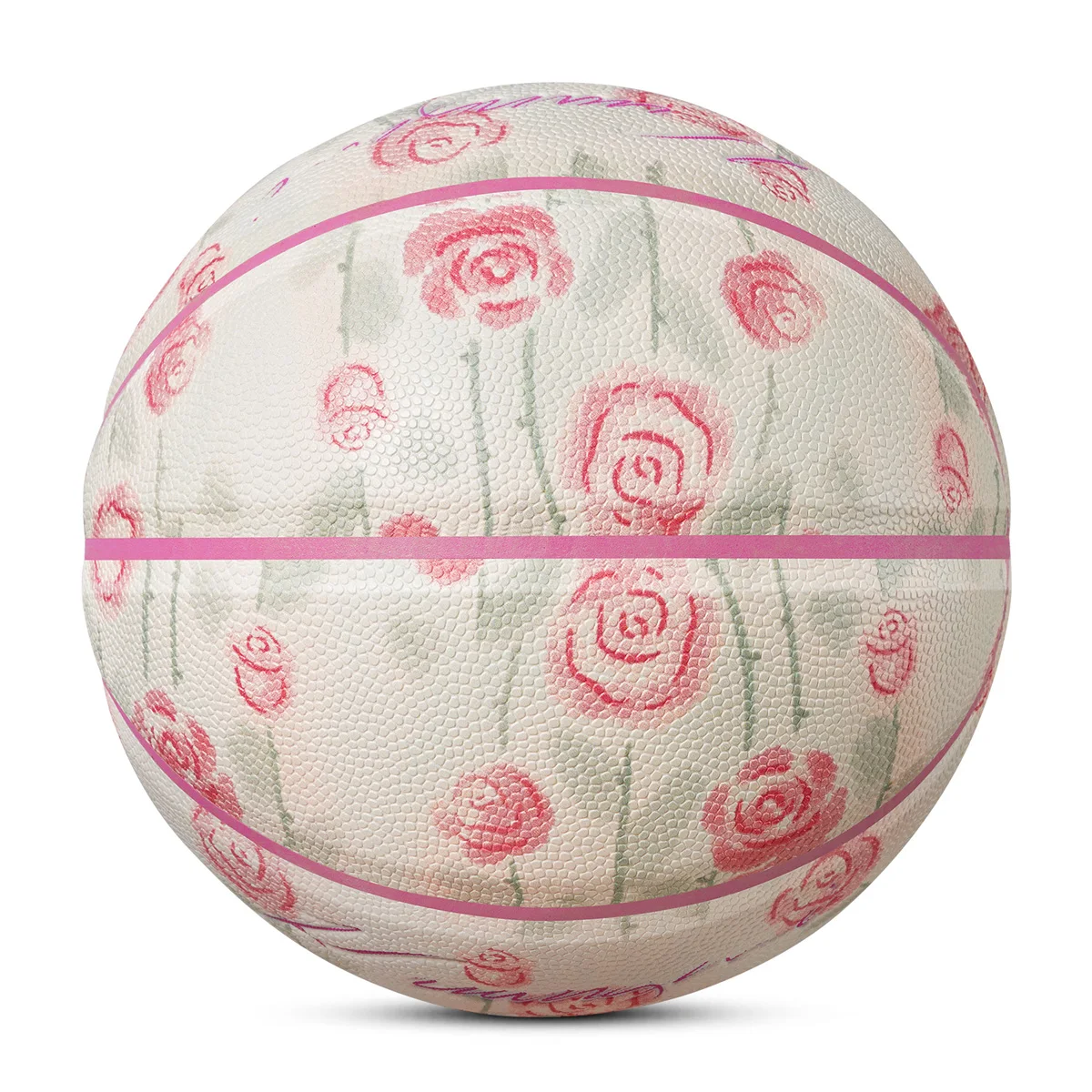 كرة السلة Kuangmi Rose Romantic PU مقاس قياسي 6 7 كرات منافسة الفريق استرطابي مضاد للاحتكاك كرة تدريب للبالغين