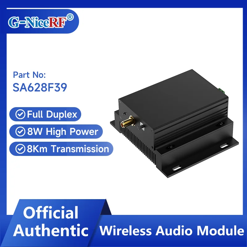 4PCS SA628F39-U 400-470MHz 8W High Power Full-Duplex Wireless Data and Audio Module 7KM Long Distance