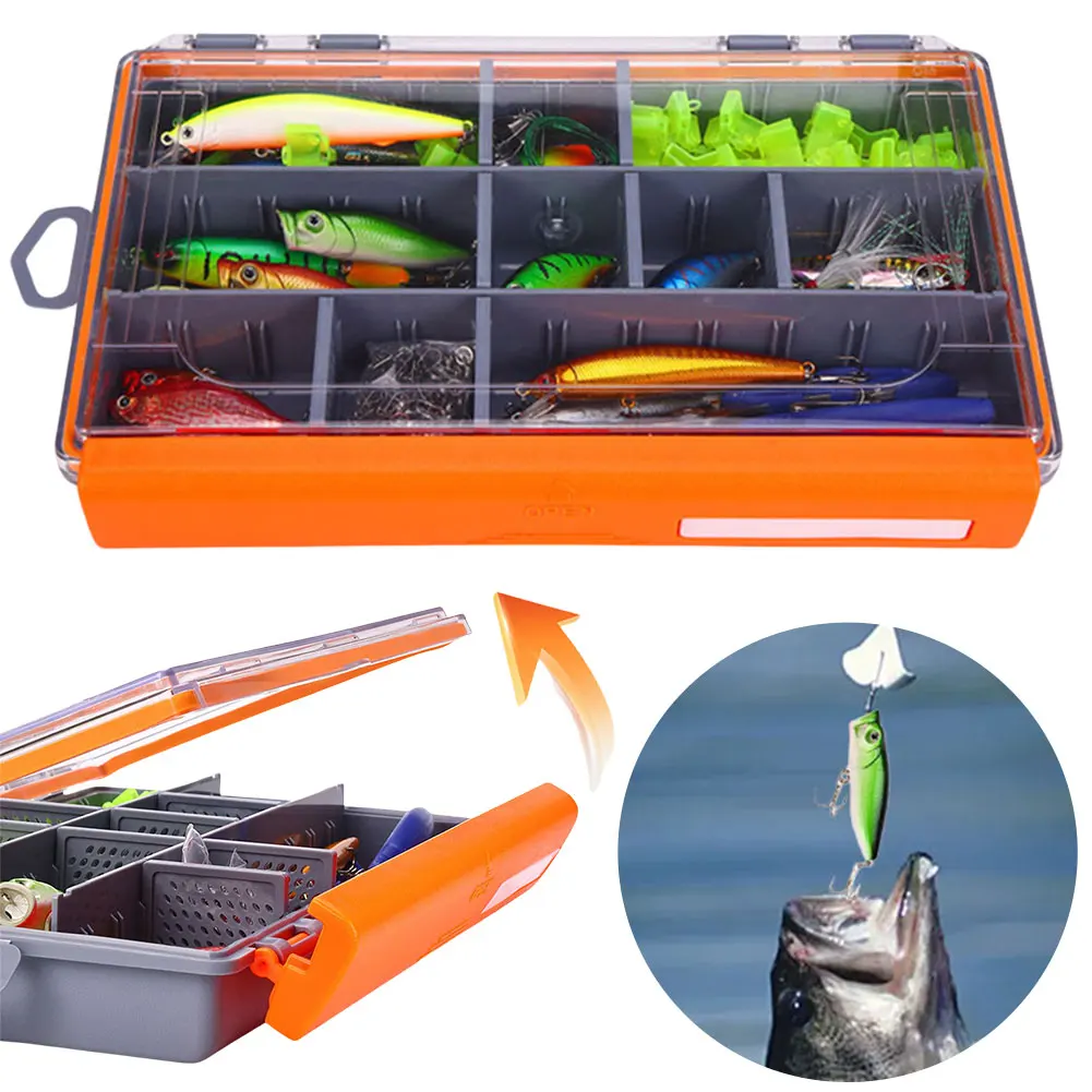 

Fishing Lure Kit Fishing Hard Bait Spoon Spinner Artificial Bait Kit with Box for Bass Pike