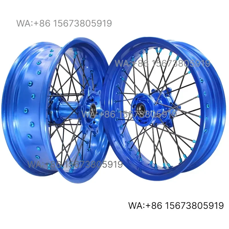For  Wmwmnu 17x3.5 17x4.5 Super Motard Racing Spoke Wheels Supermoto Motorcycle Rims  YZF 250 2020