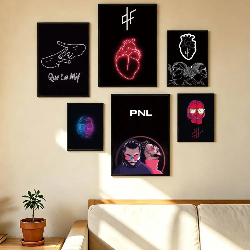 P-PNL QLF Rapper Singer Poster High Quality Dorm Living Room Aesthetic Wall Decoration Painting Stickers Gift