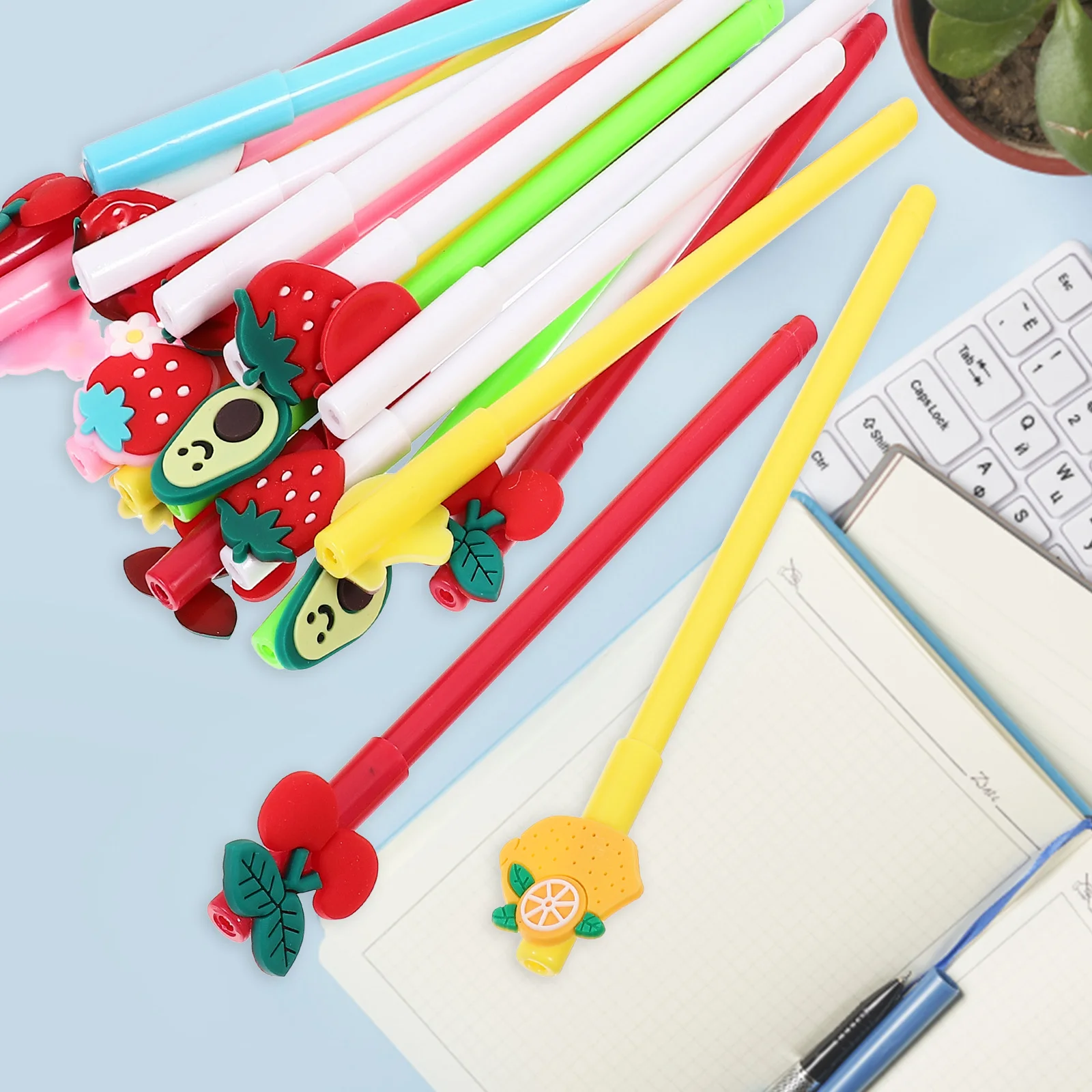 

20pcs Cartoon Gel Pens Adorable Writing Instruments Plastic Student Stationery Compact Lightweight Smooth Writing Experience