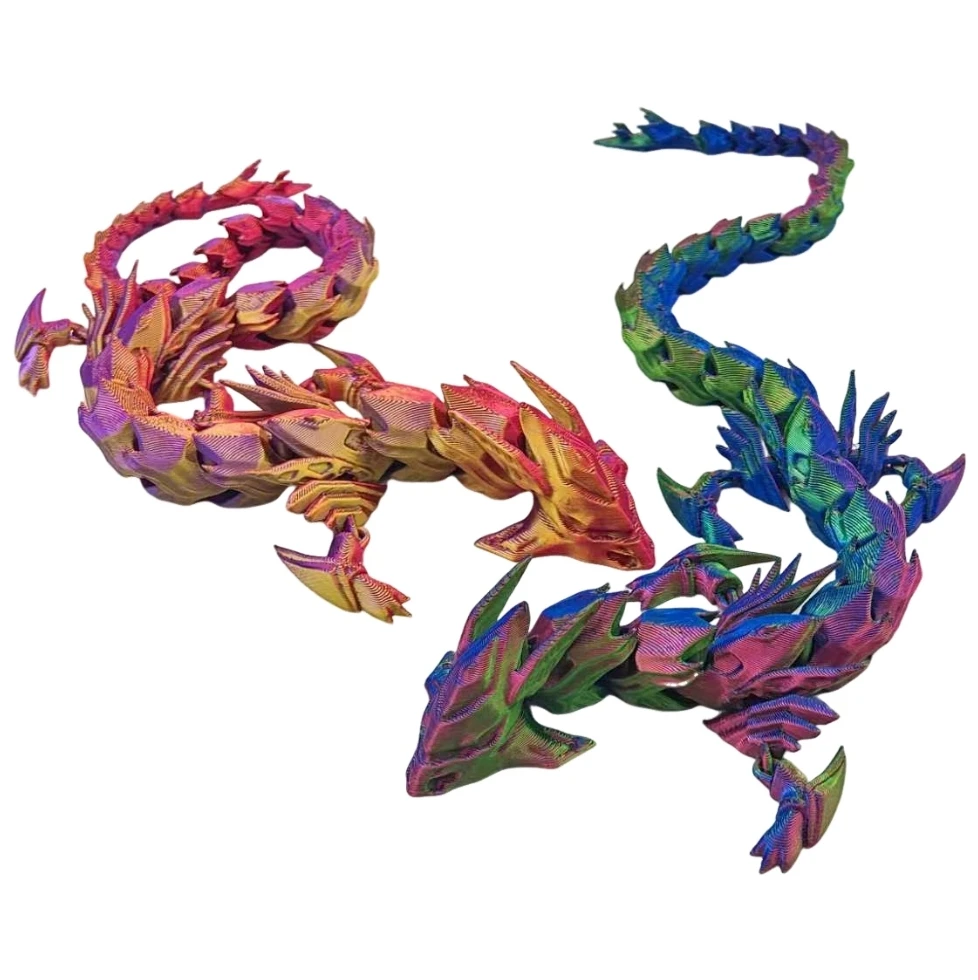 

3D printed mechanical dragon statue model, movable joints, living room desktop atmosphere decoration, Christmas exclusive gift