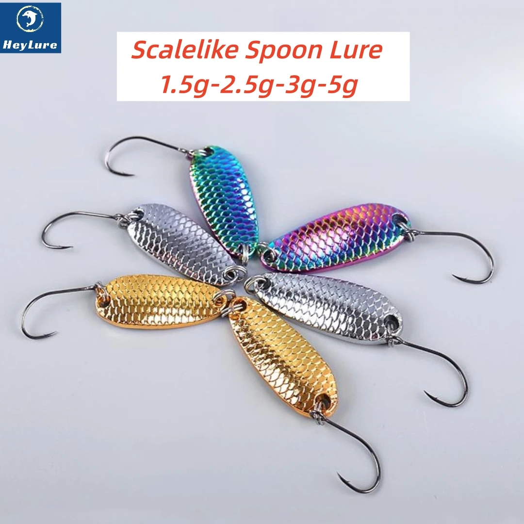 

Scale Spoon Lure 1.5/2.5/3.5/5g Artificial Fishing Lure Single Hook Metal VIB Sinking Paillette Cast Jigging Pesca Bass Pike