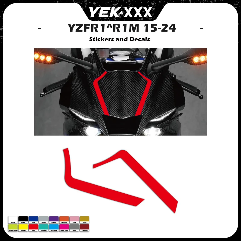 For YAMAHA YZFR1 R1 R1M 2015-2024 New Sticker Decal 2020-2021-2022-2023 Motorcycle Front Fairing Shell Line Sticker Decal