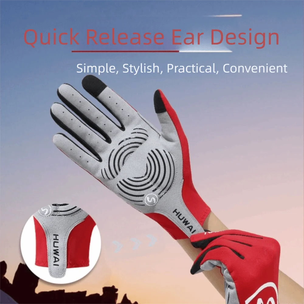 Motorcycle Gloves Anti-slip Cycling Gloves Windproof Touch Screen Sports Gloves Full Finger Breathable Bicycle Mittens MTB