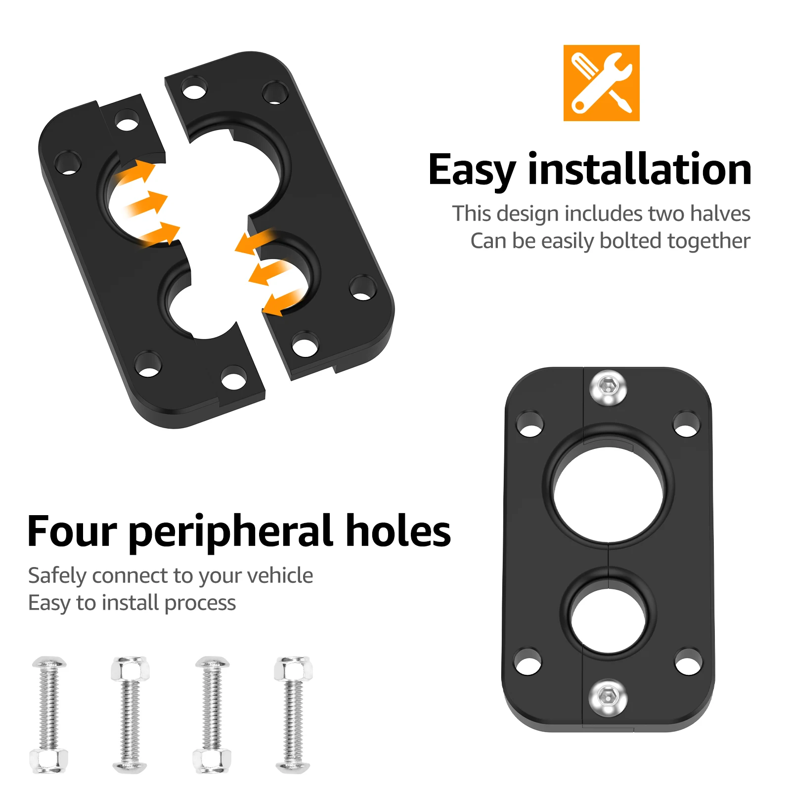 Holley Terminator X Max Firewall passa através do furo de 0,75 polegadas e 1,1 polegadas, liga de alumínio, chicote de fiação de anteparo de parede de fogo