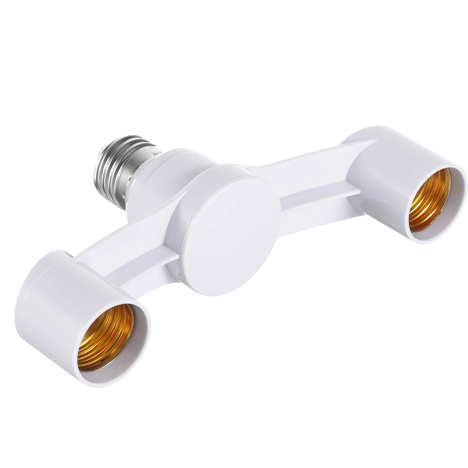 Light Socket Splitter Double Heads E27 Lamp Branch Adapter for LED Bulbs Home Office Corridor Use Light Socket Splitter
