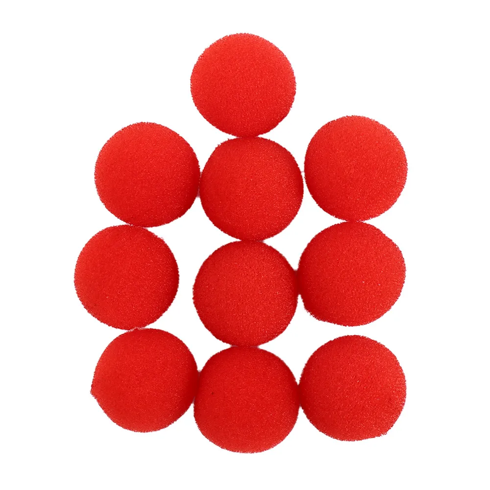 

Magician 10PCS Illusion Comedy 2.5cm/3.5cm/4.5cm Circular Close-Up Magic Magic Sponge Ball Magic Tricks Red Finger Sponge Ball