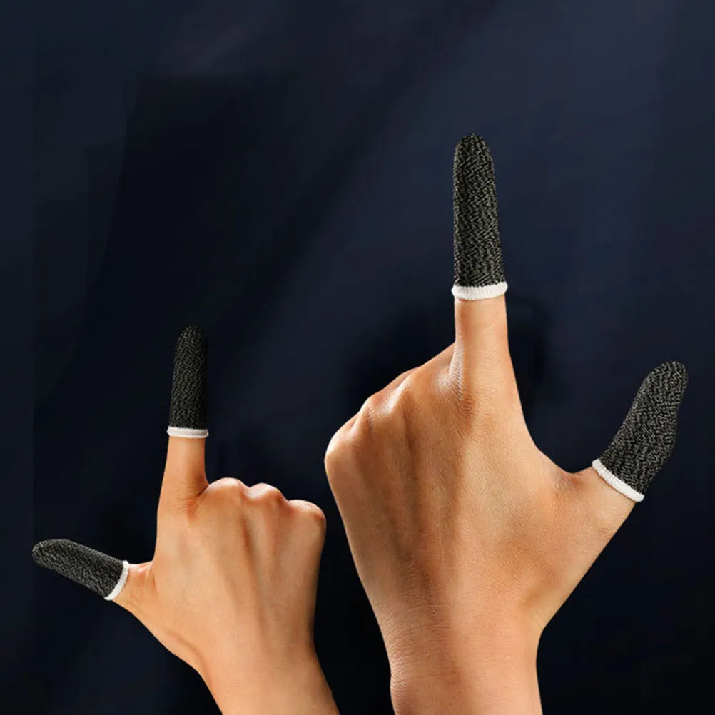 

6Pcs Gaming Finger Sleeves Sweat Absorbing Air Breathable Elastic Touch Screen Finger Covers for Mobile Game Players Comfortable
