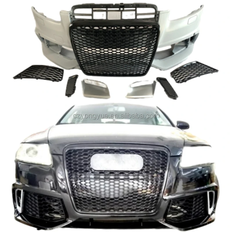 RS6 Front Bumper Body Kits A6 Bodykit Replacement Body Kit for Audis A6 2005 2006 2007 2008 2009 2010 2011 2012