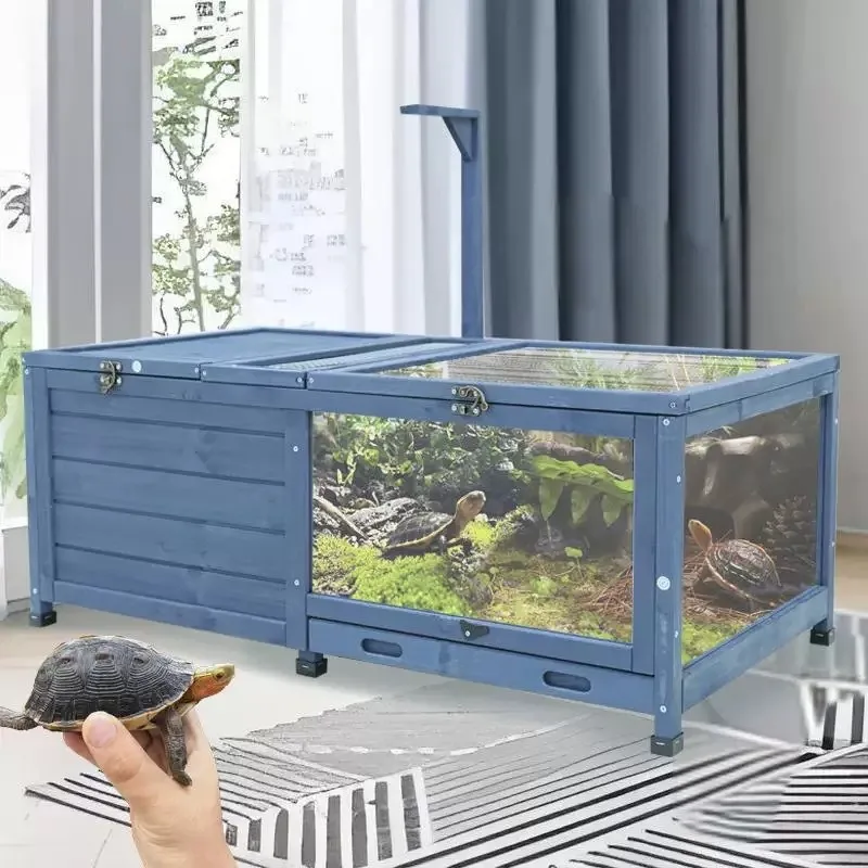 

Wooden Tortoise Rearing Box Is Suitable for Outdoor and Indoor Use of Small Reptile Animals reptile tank lizard accessories