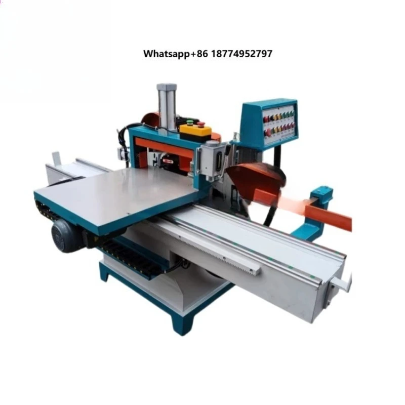 Five Disc Tenoner | Single End Straight Tenoning Machine Pneumatic Woodworking Cutter for Furniture, Solid Wood Panel (CE 7.7kW)
