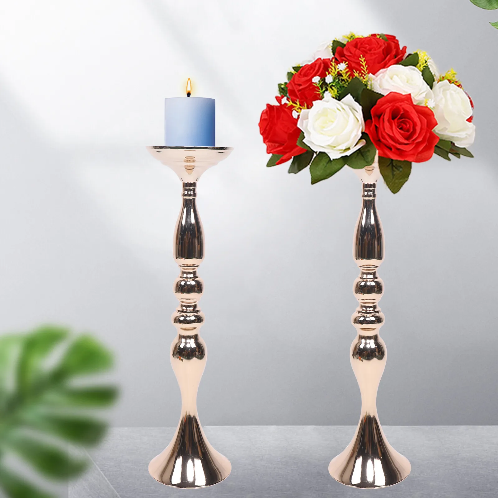 

10pcs Metal Vase Centerpiece Stand Candle Holder Wedding Flower Table Decor