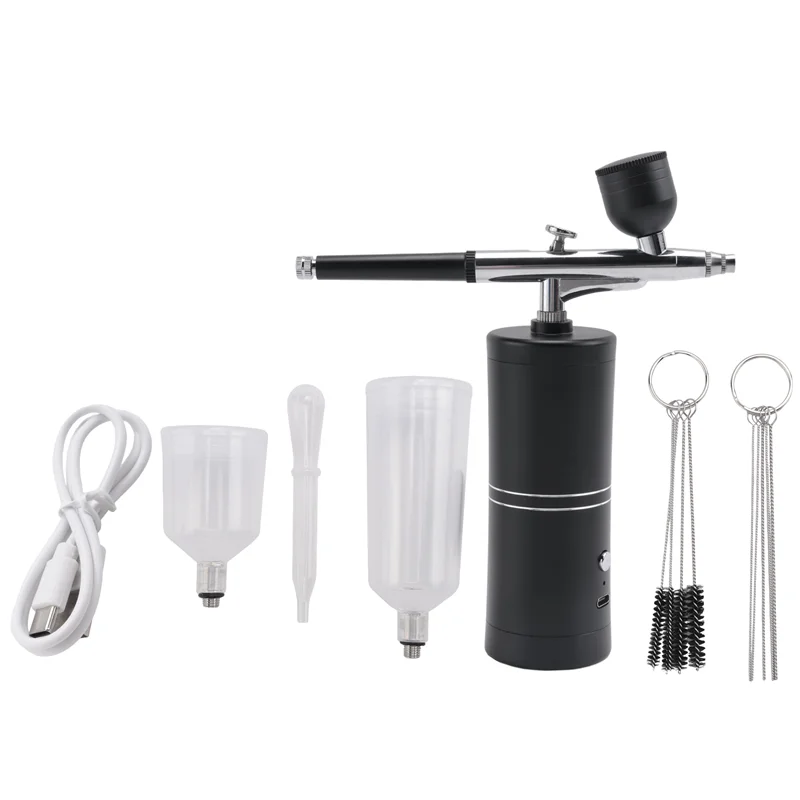 AA20-Airbrush Kit With Compressor Rechargeable Cordless Non-Clogging High-Pressure Airbrush Set For Nail Art Makeup Painting Dur