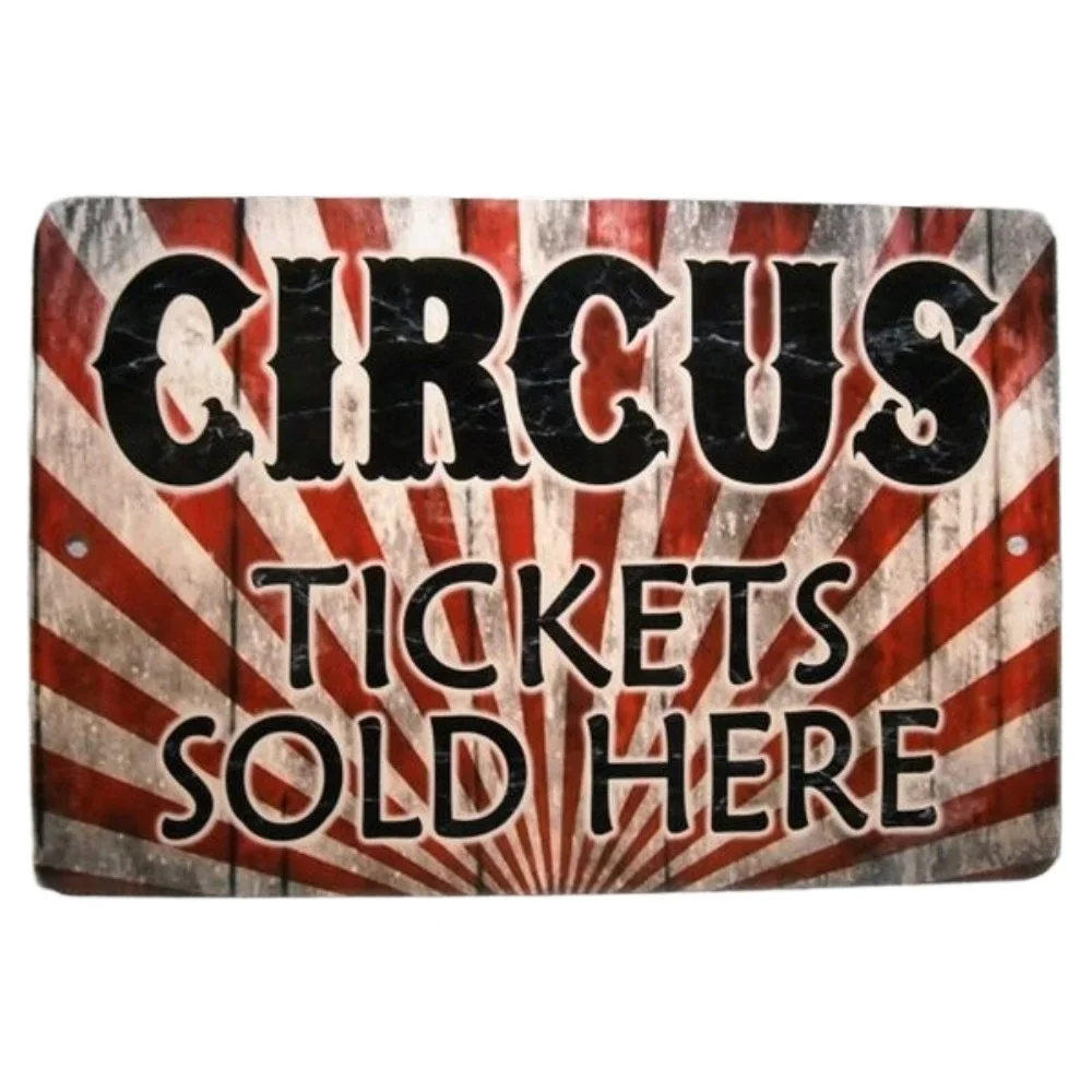 Retro wall decoration home Circus Tiets Clown Act s Sideshow Freaks Freak Show Carnival Tin Sign Metal Sign vintage decor