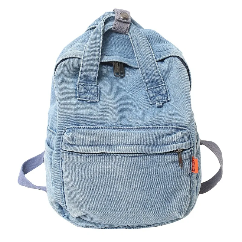 Mode Denim Damesrugzak Trendy Casual Studentenschooltassen Voor Meisjes Kleine Feminina Reisrugzak Mochila