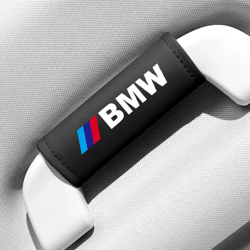 1PC Leather Car Roof Armrest Inner Door Pull Handle Protection Case Cover Car Interior Modification for bmw f30 e90 e46 E92 x7 m