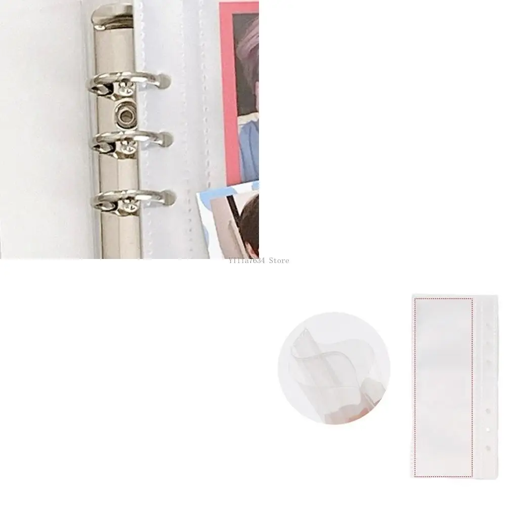 

6 Rings PVC Card Photo Album Covers OR 6 Hole Punched Pocket Photo Card Sleeve