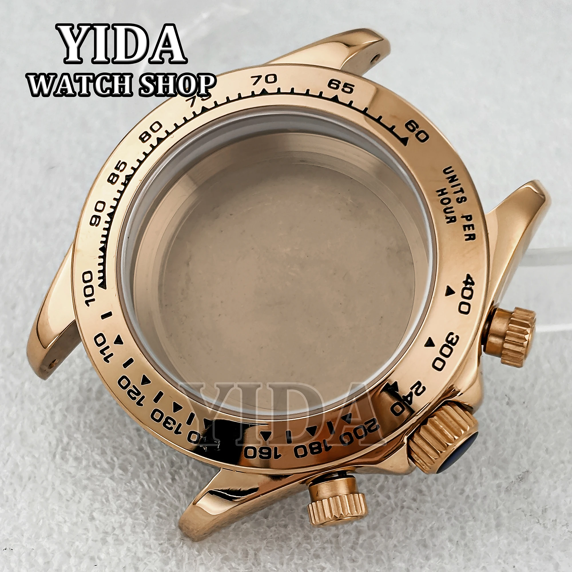 

High Quality Stainless Steel Watch Case Band Men's Chronograph Quartz Sapphire Glass Accessories For VK63 Movement Repair Tools