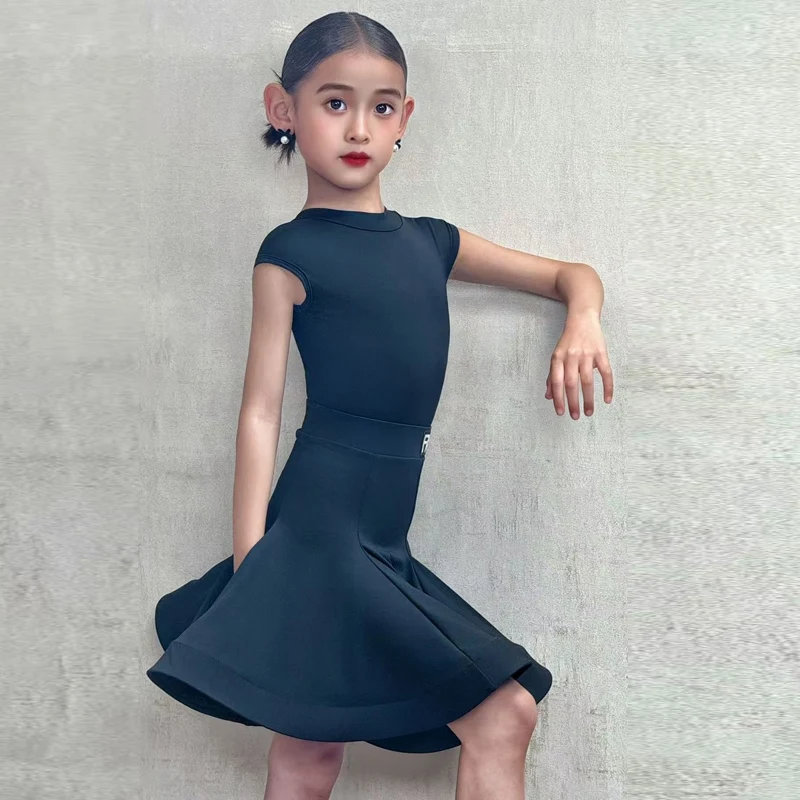 ชุดเต้นลาตินสำหรับเด็กผู้หญิง ชุดแสดงเต้นรำ ชุดเต้นบอลรูมมาตรฐานระดับชาติสำหรับเด็ก