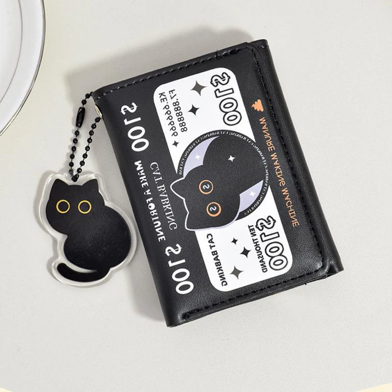 Modieuze schattige mini casual nieuwe lederen rijke kat portemonnee Koreaanse versie portemonnee