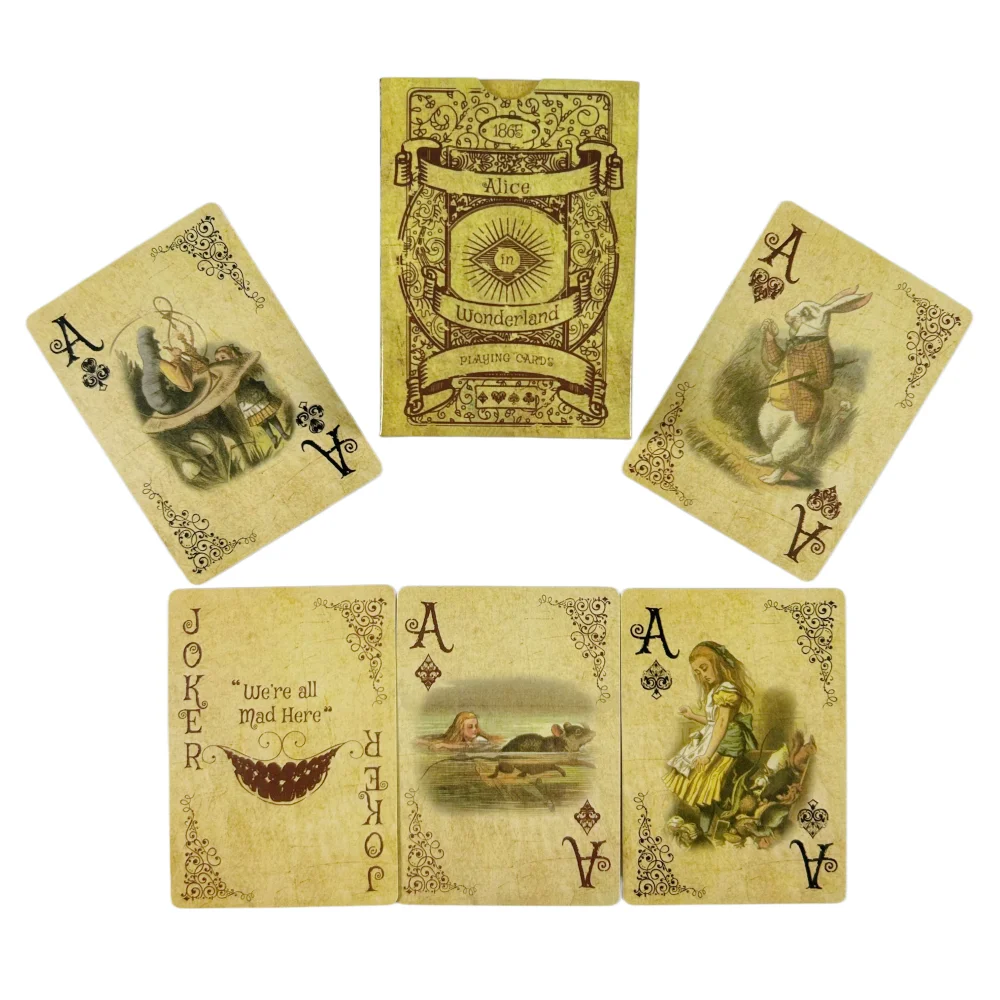 1/3/5Set Vintage Style Playing Cards Alice The Wonderland Poker Playing Cards Deck Board Games Retro Poker Never Open