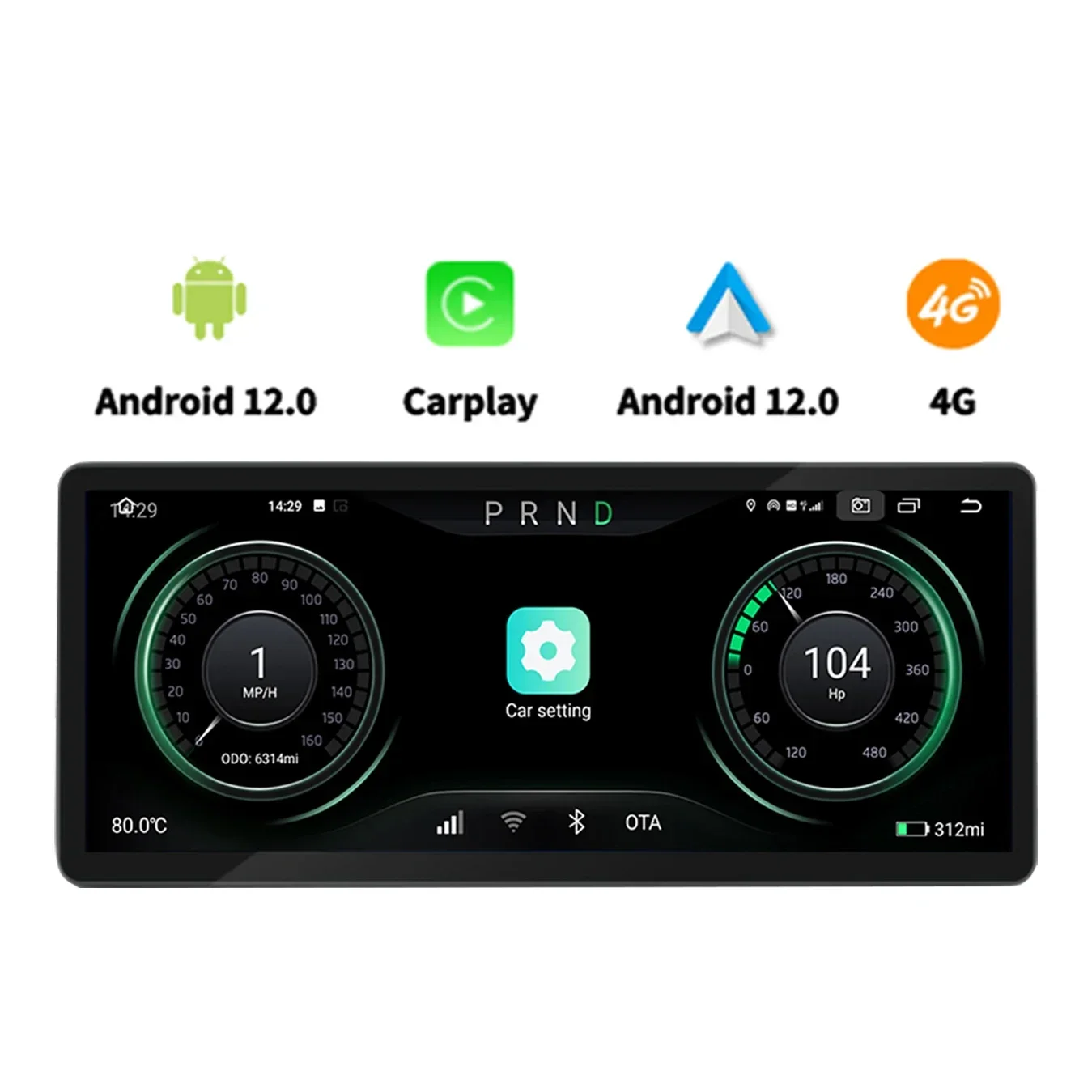 

10,3-дюймовый сенсорный экран, портативный автомобильный радиоприемник Carplay, 4G, GPS-навигация, DVD-плеер, универсальный беспроводной Carplay Android Auto