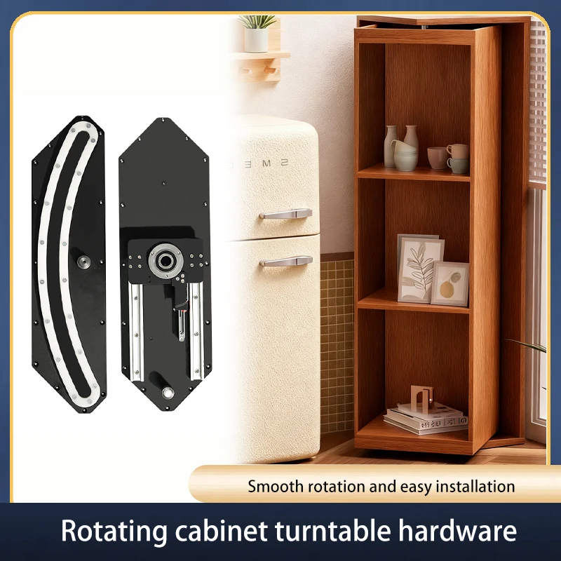 180-Degree Swivel Cabinet Corner Cabinet With Hidden Storage And Pivot Hardware For Space Saving Easy Installation And Display