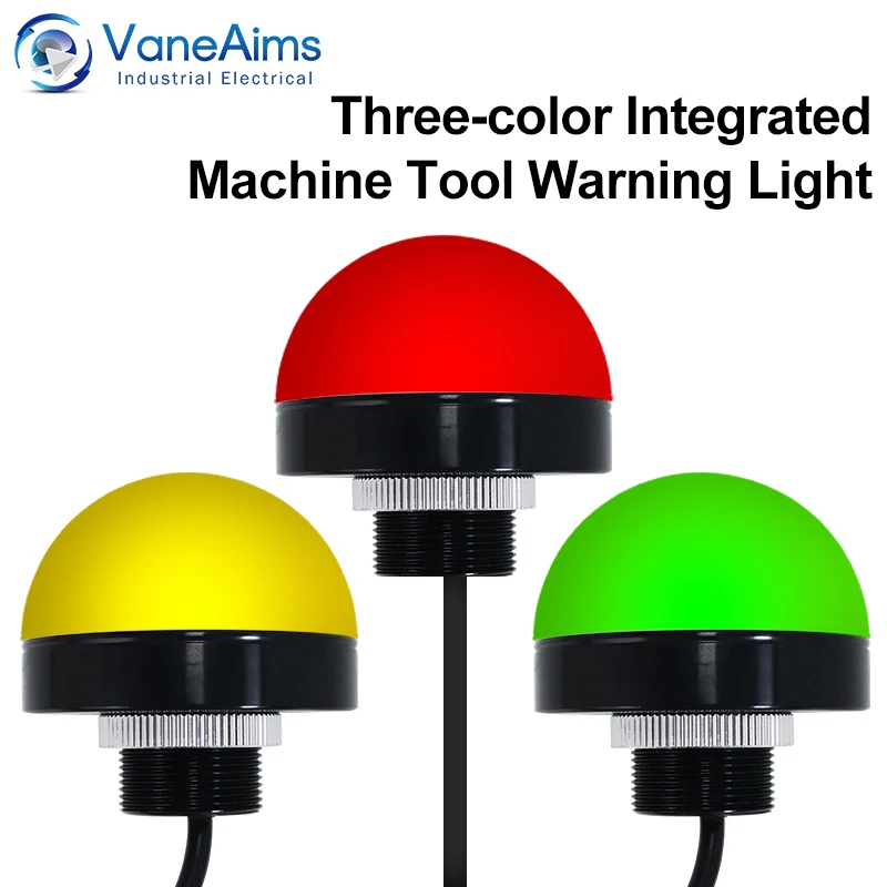 

70mm Semi-Circular Signal Light Waterproof 12V 24V Tri-Color LED Industrial Flashing Warning Light LED Signal for Machine Tool