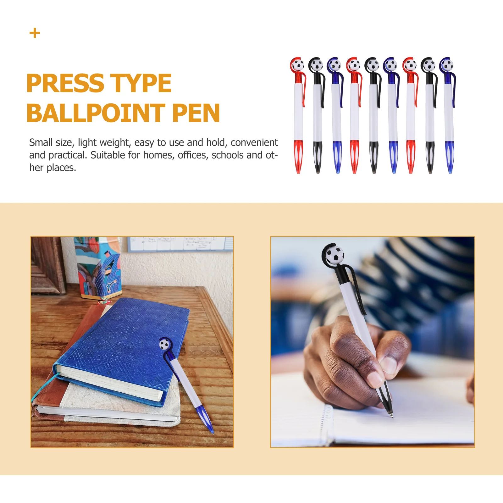 

18 Pcs Football Pen Creative Ballpoint Pens Soccer Themed Party Favors Sports Plastic