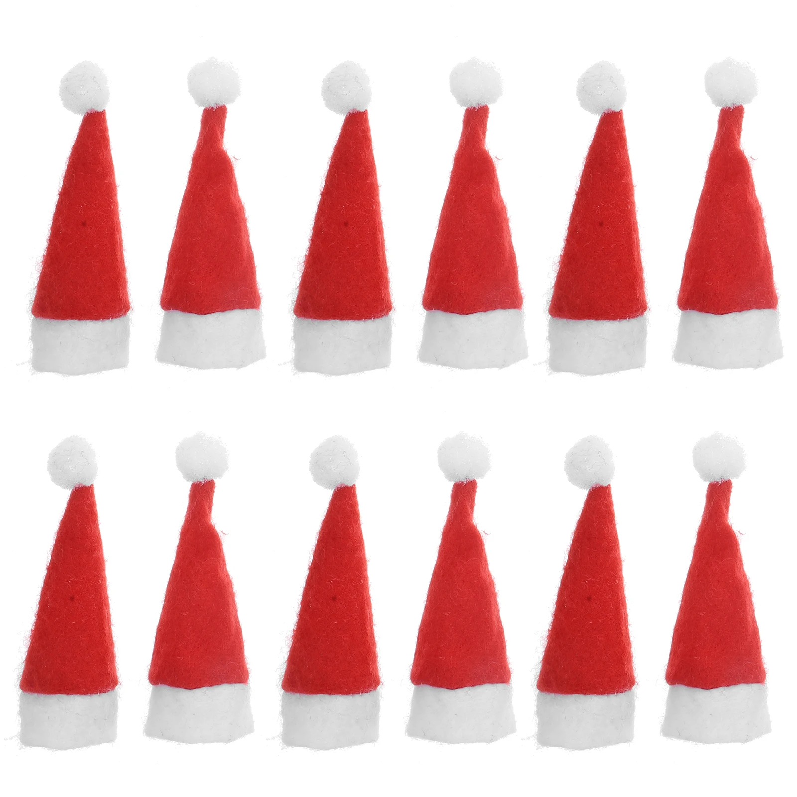 

12 Pcs Lollipop Christmas Hat Supplies Mini Santa Accessories Candy for Packing