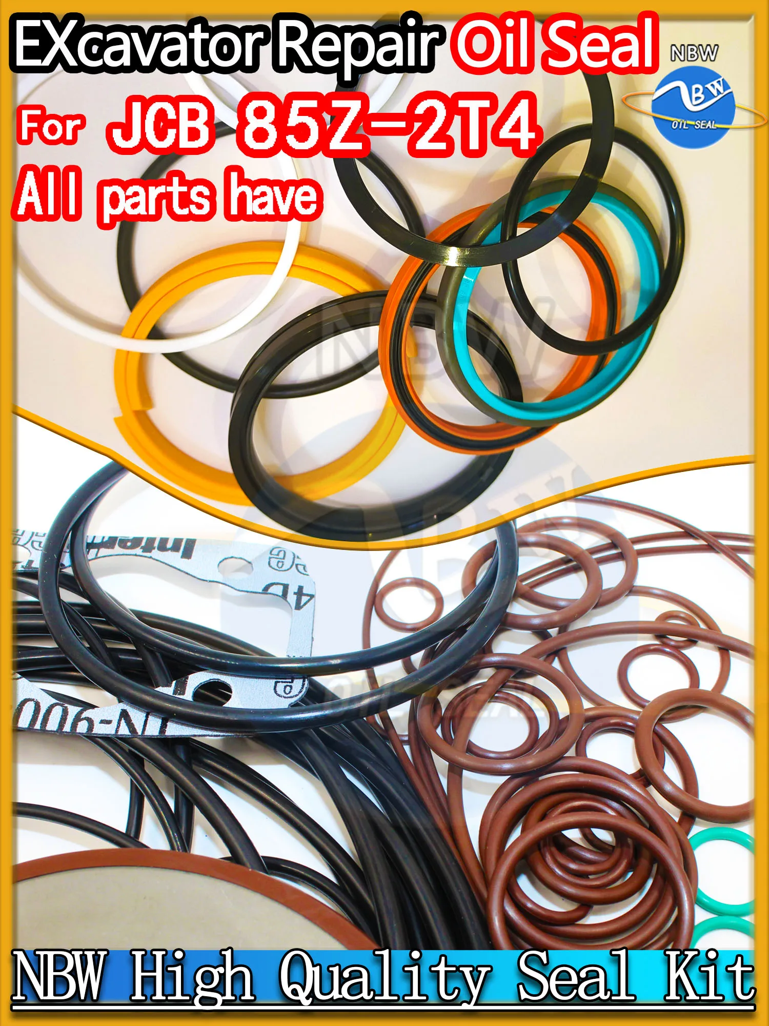 

For JCB 85Z-2T4 Excavator Oil Seal Kit High Quality Repair 85Z 2T4 Tool Set Pack Heavy Master Excavating Machinery Maintenance