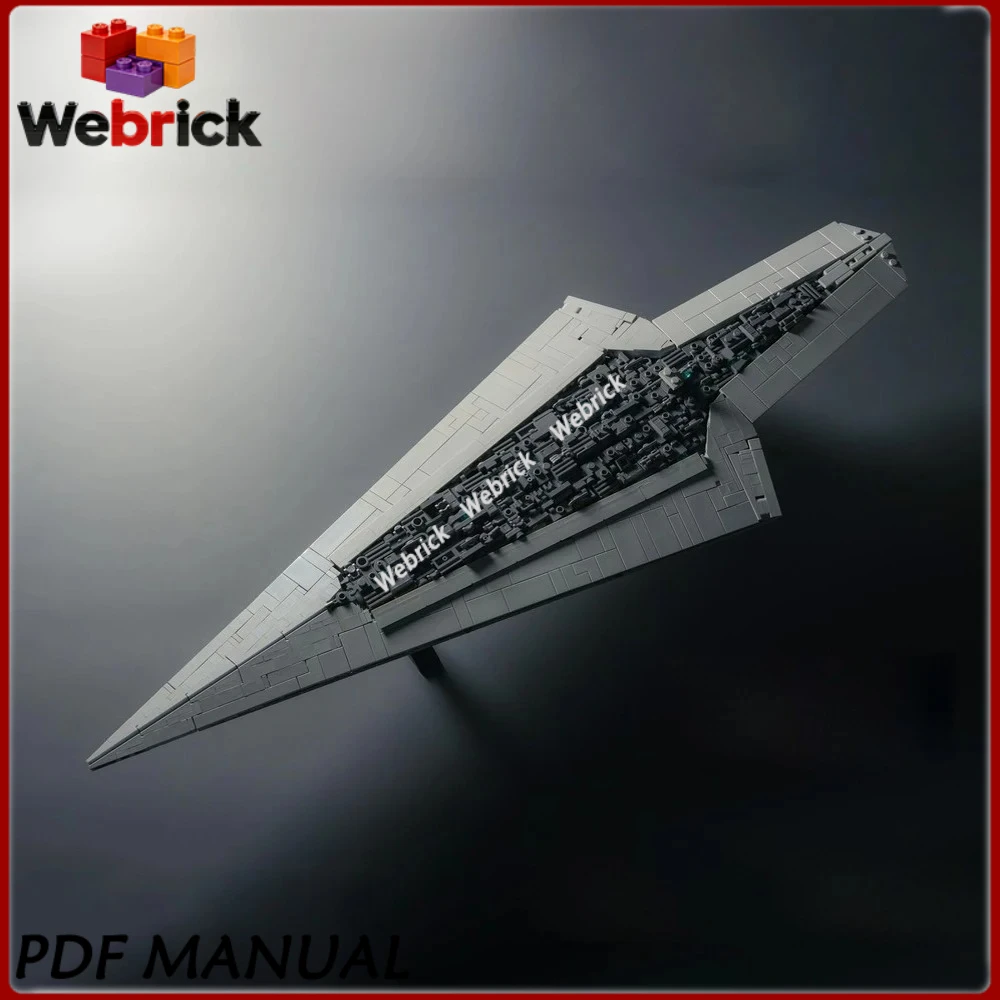 小さなスケールの巨大な星間旗艦-1-29000-moc-ビルディングブロック-sf-巨大な軍艦デスクトップ装飾玩具