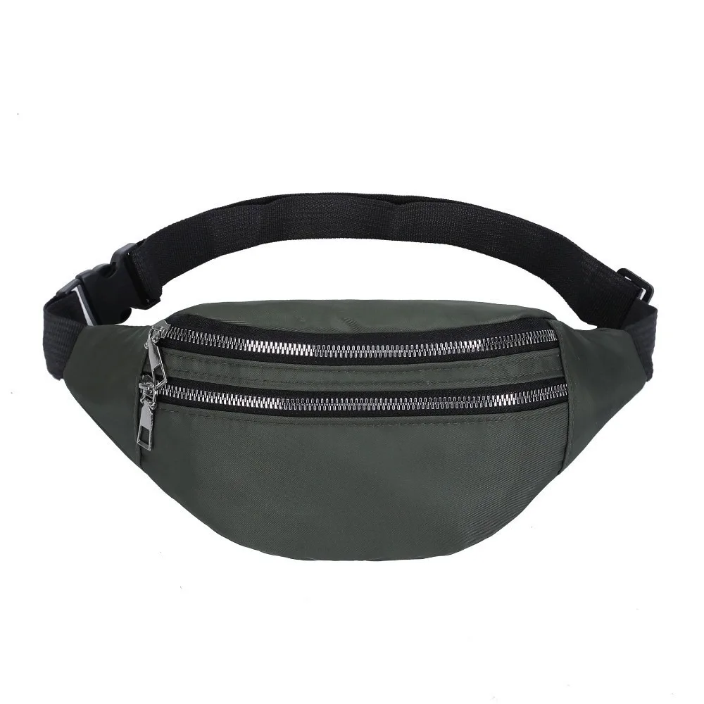 Outdoor Sport Bag Nylon Waist Bag Multi-layer Casual Crossbody Bag Waterproof Belt Bag Men's and Women's