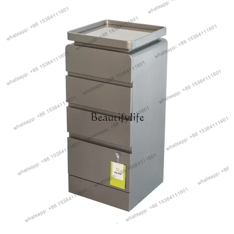 D30Barber Shop Tool Cabinet Single-Sided Solid Wood Drawer Locker