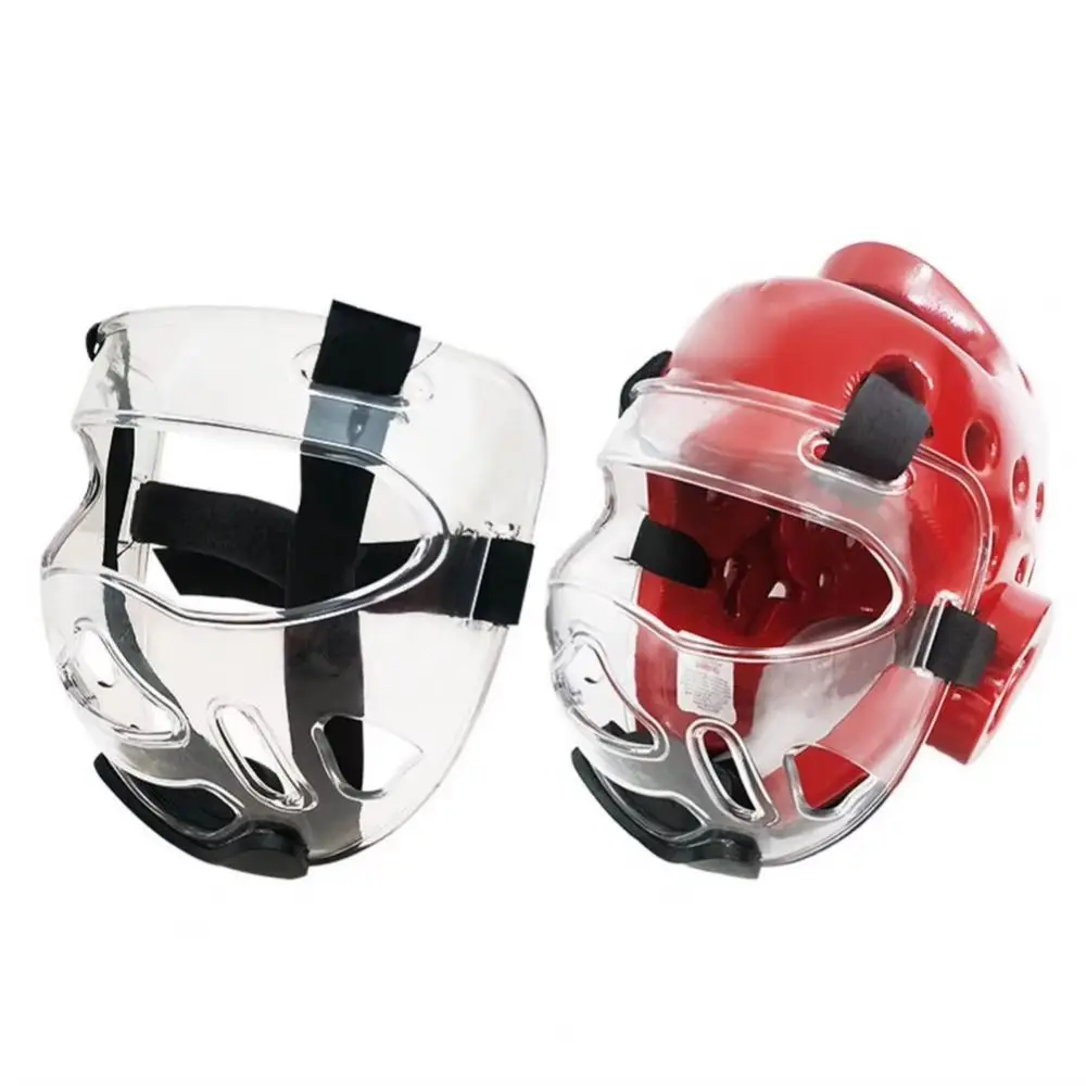 Bouclier facial de Taekwondo respirant, masque de Taekwondo anti-rayures détachable, masque Transparent, casque de Taekwondo léger