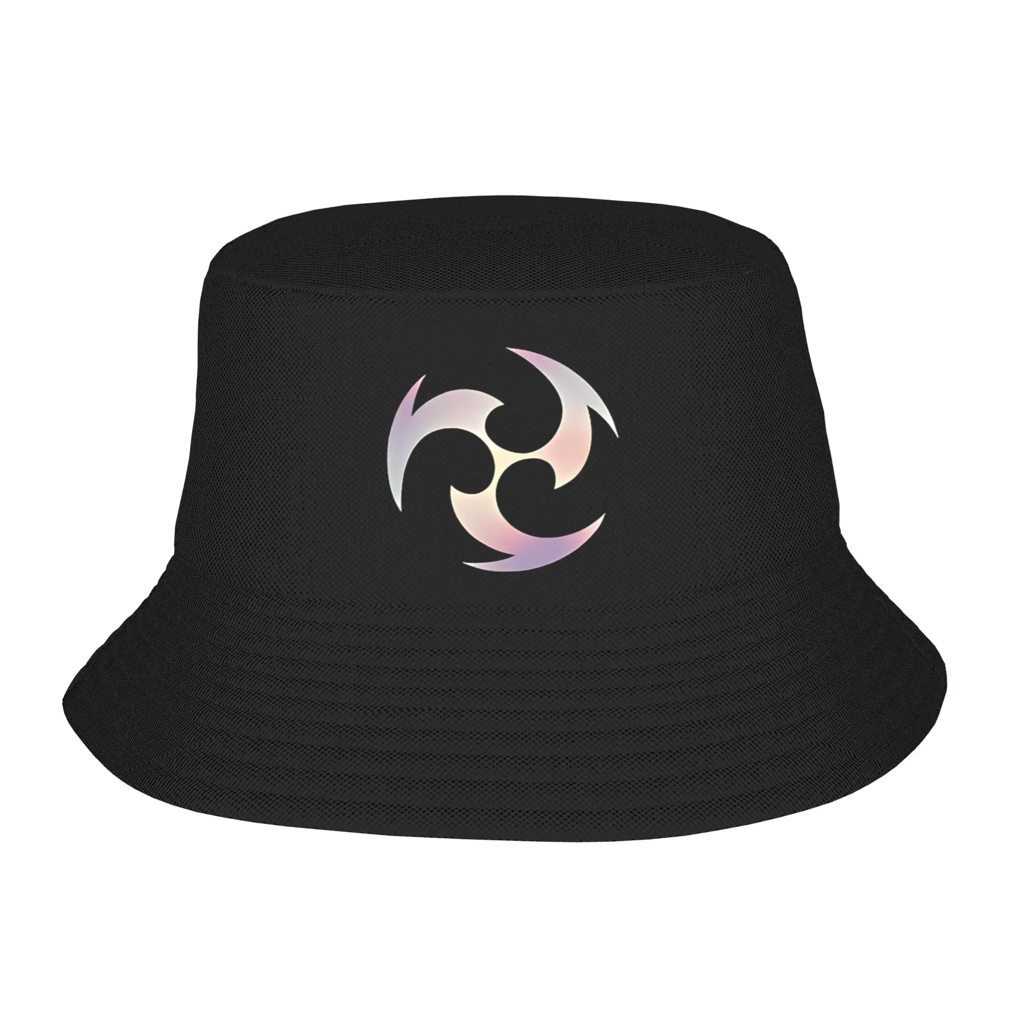 Chapeaux Bob Gaming Électro pour Femmes, Chapeaux de Soleil Genshin Impact pour l'Été, Pliables Style Hip Hop pour la Pêche, Dropshipping