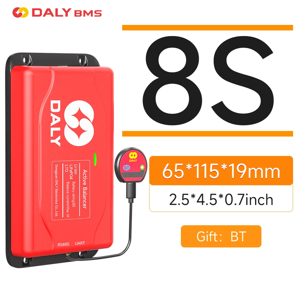 Daly Smart Active Balancer Lifepo4 BMS Active Equalizer 4S Balanceador de Bateria 24V Load Balance Board Bluetooth 1A Strom 9