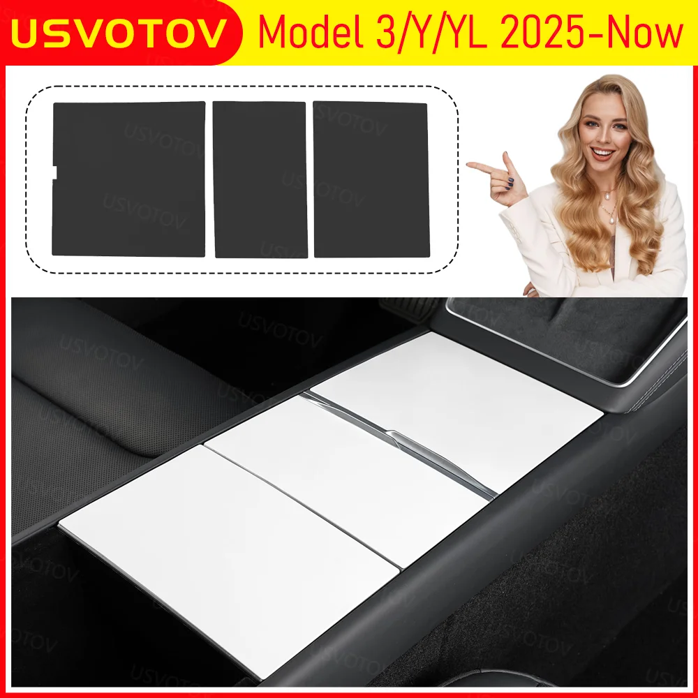 Funda Protectora para Consola Central USVOTOV para Tesla Model 3 Y YL 2025 2026 Juniper, Accesorios Interiores, Cubierta Protectora para Consola Central