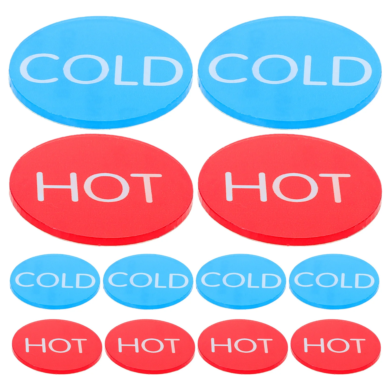 10 Pairs Sink Stickers Faucet Sign Hot and Cold Bathroom Labels for Faucets Small Patches Water Indicator