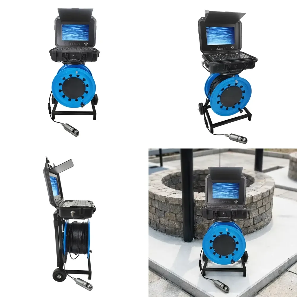 

10 Inch Industrial Borehole Inspection 360° Rotation Well Inspection with 100m Cable DVR Recording