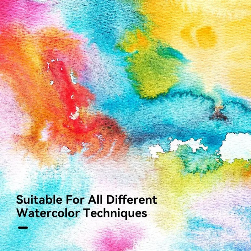 60 Sheets Watercolor Paper Acid-Free Bulk White Paper Cold Press 50% Cotton 140Lb /300Gsm (7.68 X 5.31 Inch)